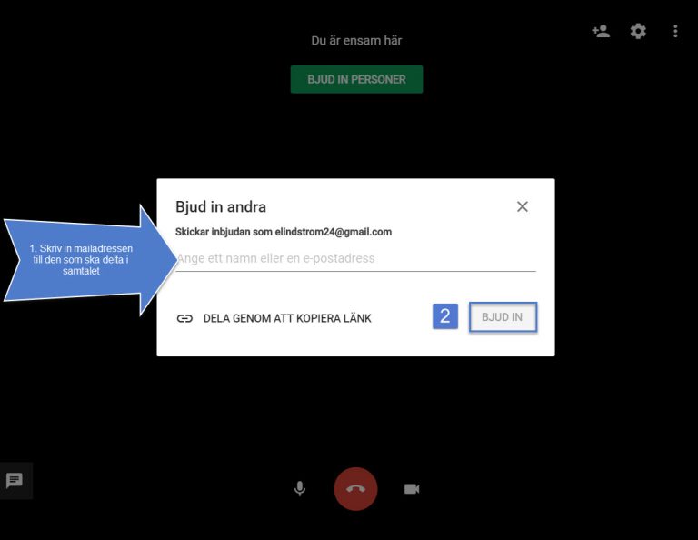 Bjud In Till Google Meet